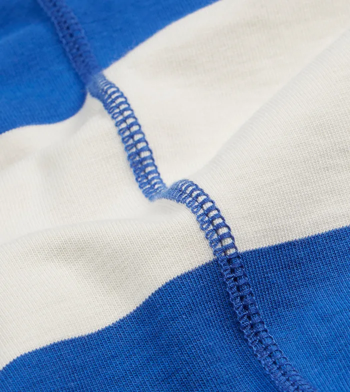 Drake039s Blue And White Wide Stripe Heavy Cotton Crew Neck Hiking TShirt Men TShirts