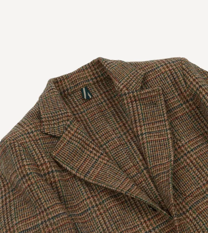 Drake039s Brown Prince Of Wales Check Harris Tweed Games Blazer Mk Vii Men Blazers