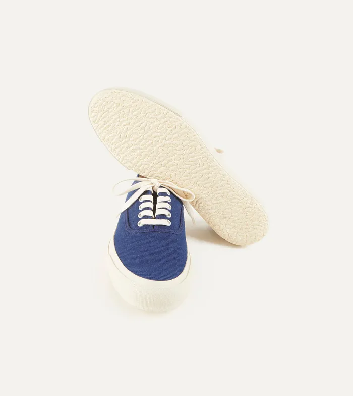 Drake039s Doek Indigo Canvas Oxford Trainers Men Trainers