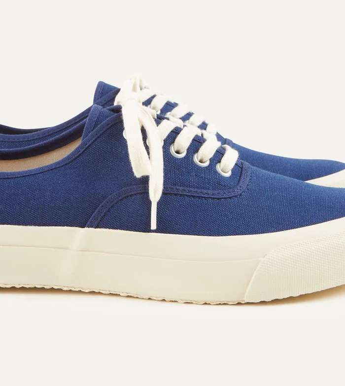 Drake039s Doek Indigo Canvas Oxford Trainers Men Trainers