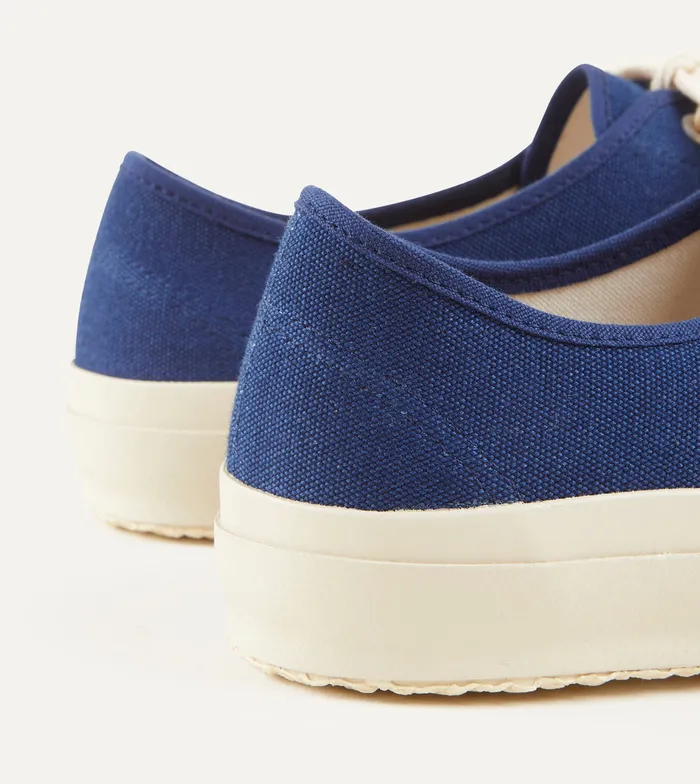 Drake039s Doek Indigo Canvas Oxford Trainers Men Trainers