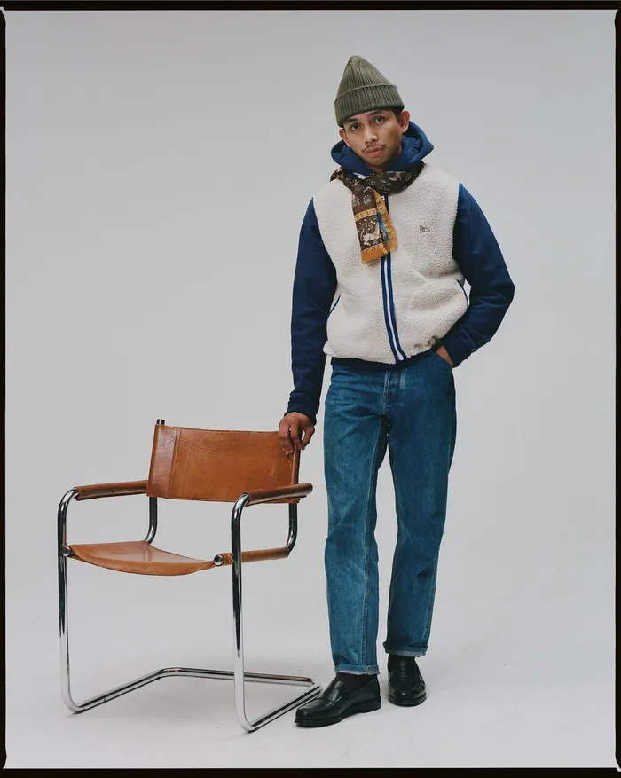 Drake039s Ecru Boucle Wool Zip Fleece Vest Men Fleeces