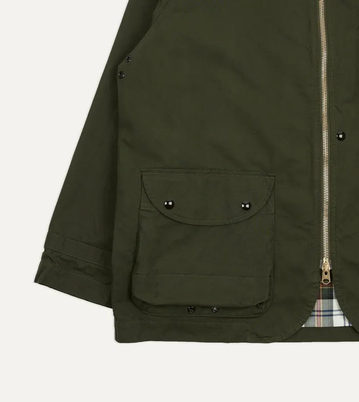 Drake039s Green Waxed Lightweight Coverall Jacket Men Coats and Jackets