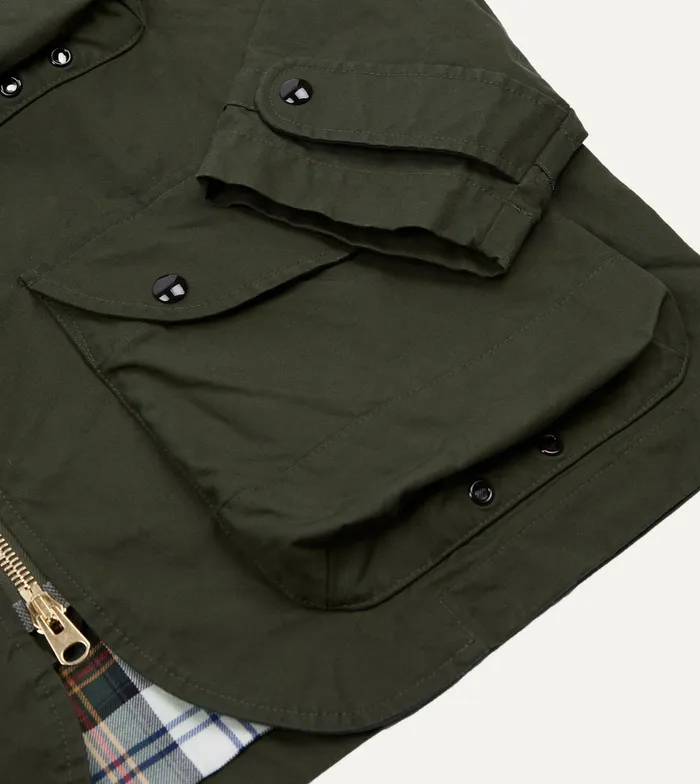 Drake039s Green Waxed Lightweight Coverall Jacket Men Coats and Jackets