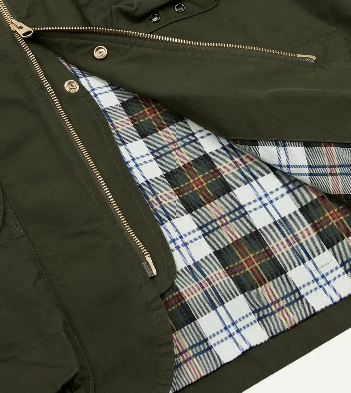 Drake039s Green Waxed Lightweight Coverall Jacket Men Coats and Jackets