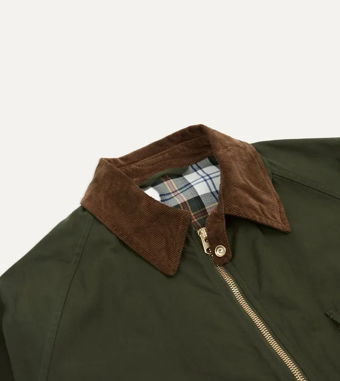 Drake039s Green Waxed Lightweight Coverall Jacket Men Coats and Jackets