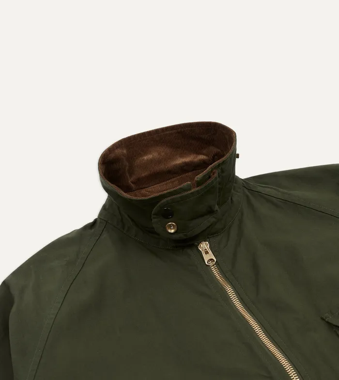 Drake039s Green Waxed Lightweight Coverall Jacket Men Coats and Jackets
