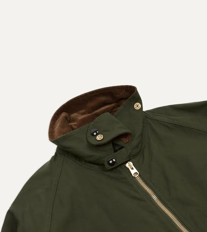 Drake039s Green Waxed Lightweight Coverall Jacket Men Coats and Jackets