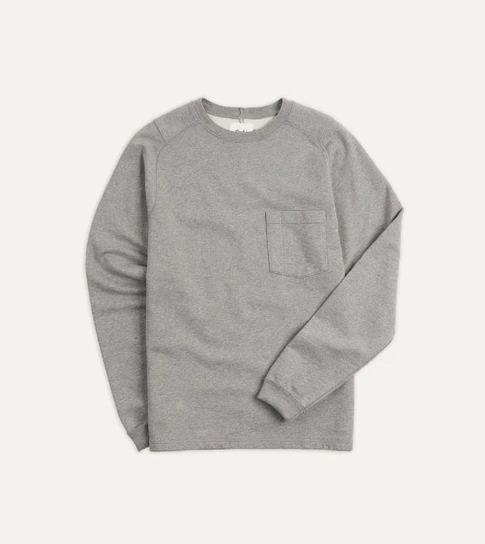 Drake039s Grey Cotton LongSleeve Hiking Sweatshirt Men Polos and Sweatshirts