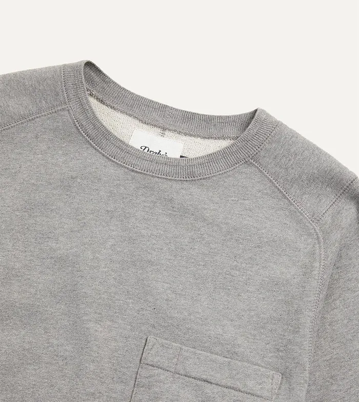 Drake039s Grey Cotton LongSleeve Hiking Sweatshirt Men Polos and Sweatshirts