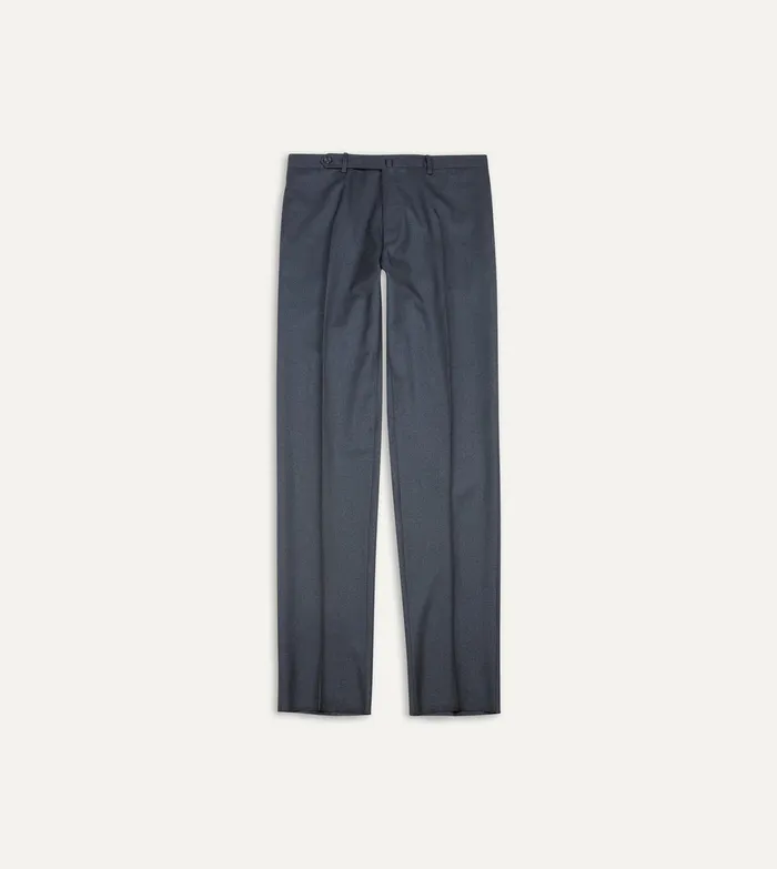Drake039s Grey Worsted Wool Flat Front Trouser Men Trousers