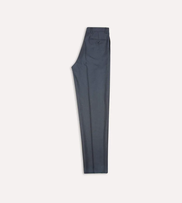 Drake039s Grey Worsted Wool Flat Front Trouser Men Trousers