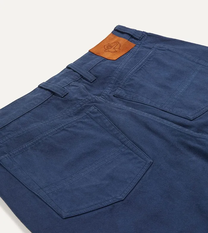 Drake039s Navy Lightweight Cotton Canvas FivePocket Jeans Men Trousers Drake039s Navy Lightweight Cotton Canvas FivePocket Jeans Men Trousers