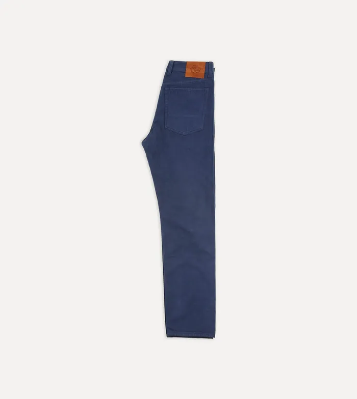 Drake039s Navy Lightweight Cotton Canvas FivePocket Jeans Men Trousers Drake039s Navy Lightweight Cotton Canvas FivePocket Jeans Men Trousers