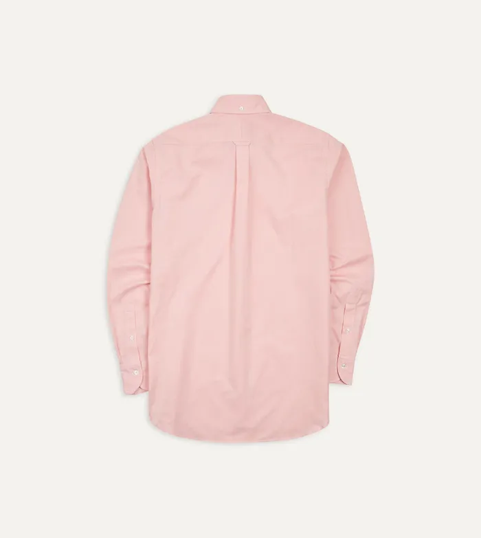 Drake039s Pink Pinpoint Oxford Cotton Cloth ButtonDown Shirt Men Formal Shirts