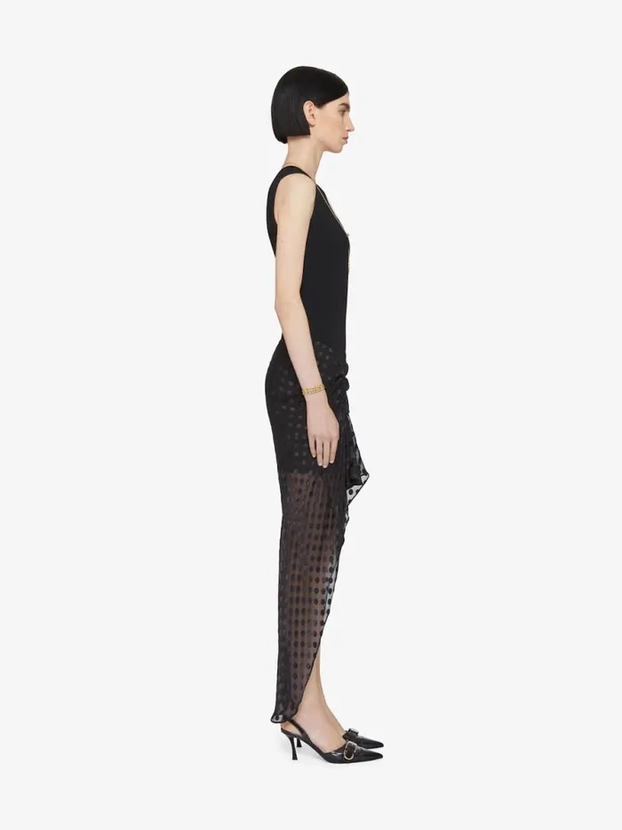 Draped Dress In Jersey And Polka Dots Dvor Satin Black Women Givenchy Dresses