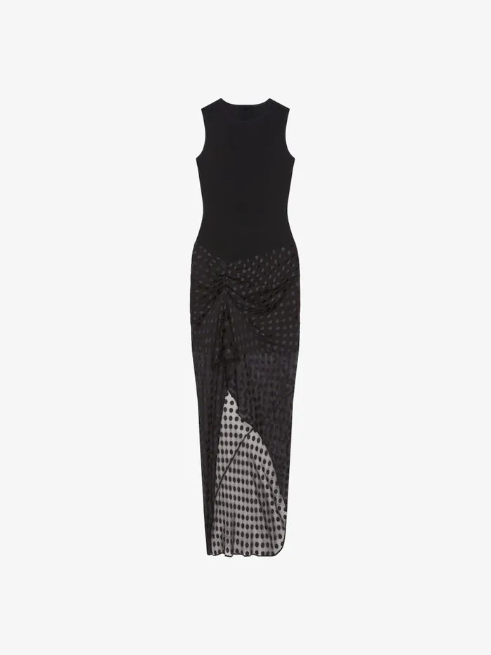 Draped Dress In Jersey And Polka Dots Dvor Satin Black Women Givenchy Dresses