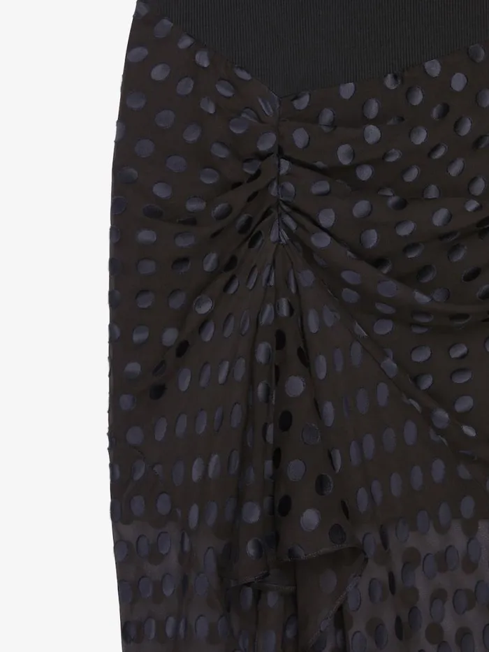 Draped Dress In Jersey And Polka Dots Dvor Satin Black Women Givenchy Dresses