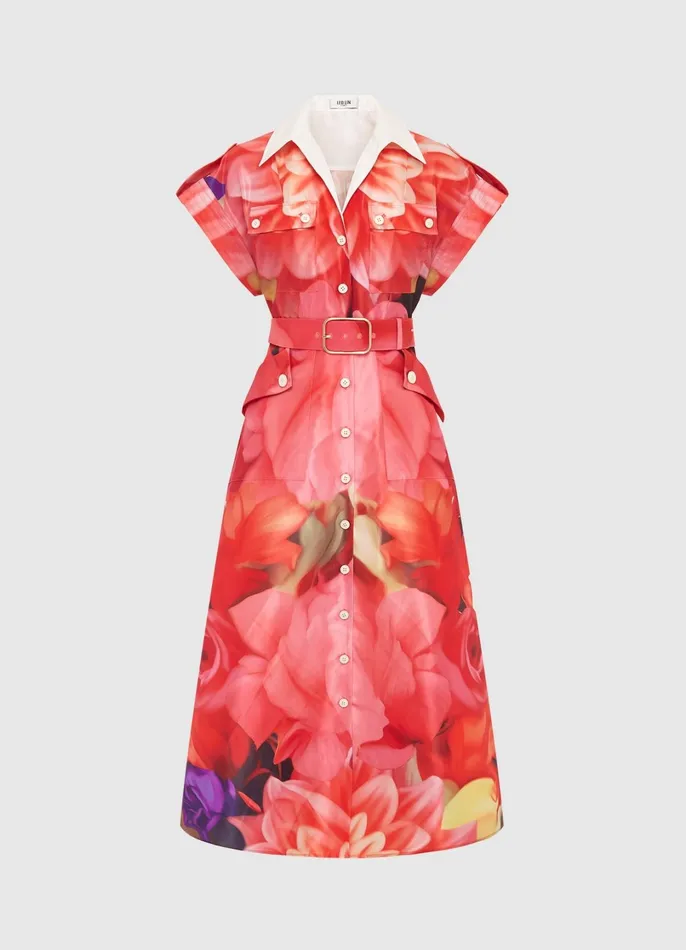 Dresses and Jumpsuits Women LEO LIN Audrey Pocket Shirt Midi Dress 8211 Kaleidoscope Print Dresses and Jumpsuits Women LEO LIN Audrey Pocket Shirt Midi Dress 8211 Kaleidoscope Print