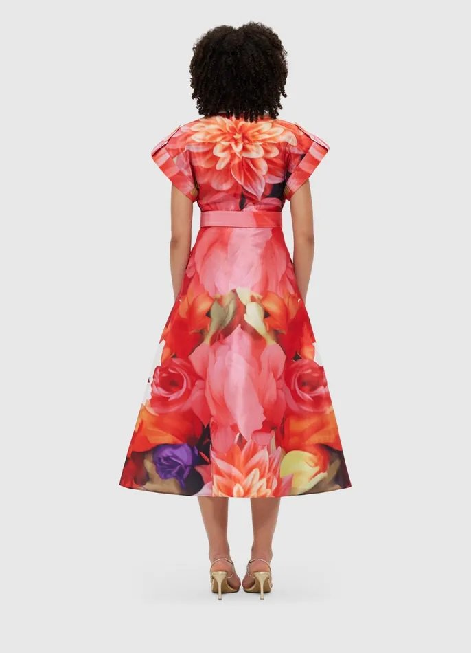Dresses and Jumpsuits Women LEO LIN Audrey Pocket Shirt Midi Dress 8211 Kaleidoscope Print