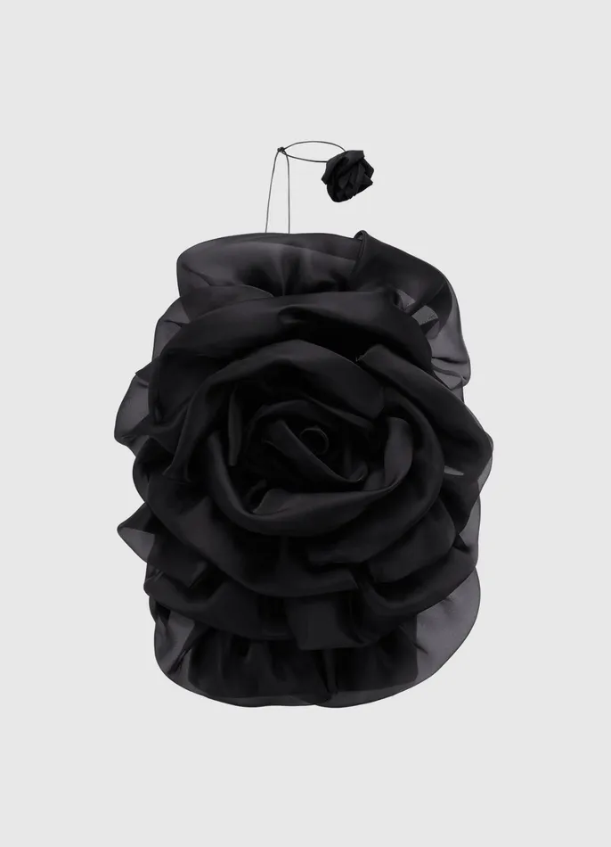 Dresses and Jumpsuits Women LEO LIN Bloom Rose Mini Dress 8211 Ebony