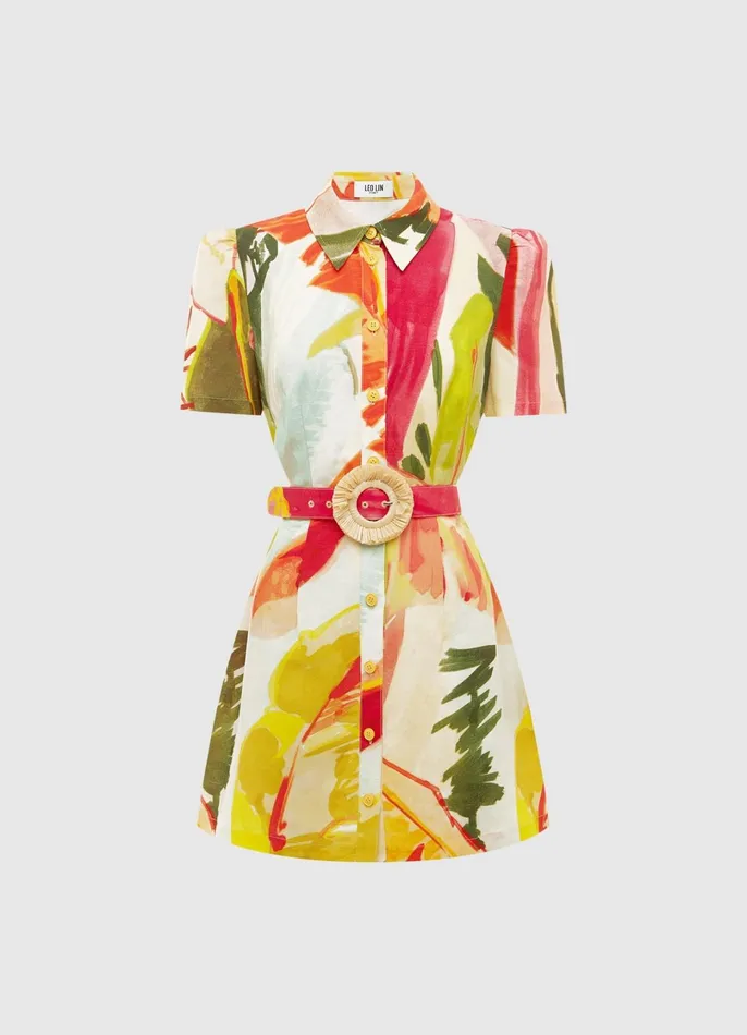Dresses and Jumpsuits Women LEO LIN Bronte Mini Dress 8211 Rainforest Print