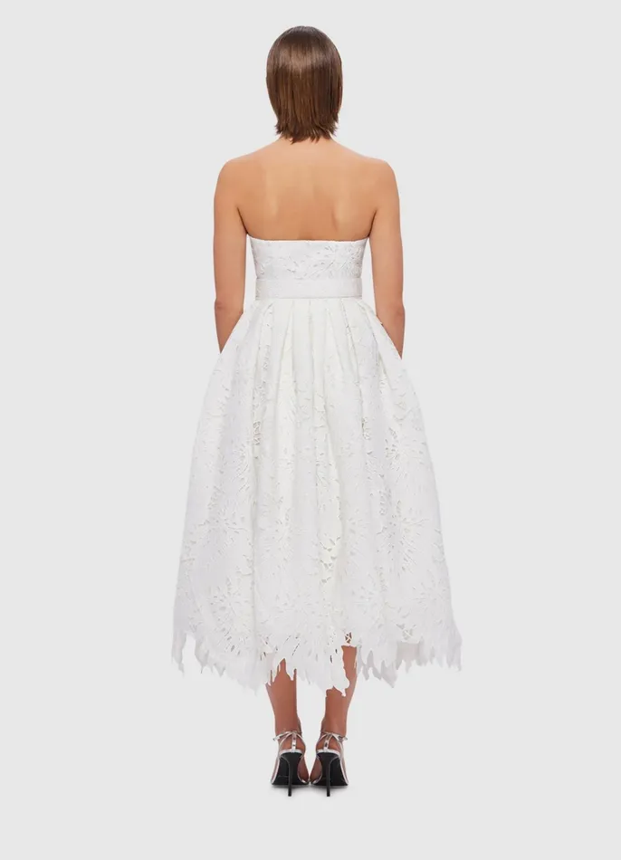 Dresses and Jumpsuits Women LEO LIN Norine Bustier Midi Dress 8211 Snow