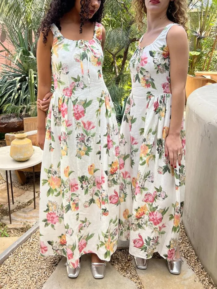 Dresses Shop Lisa Says Gah Shisa Linen Maxi Dress