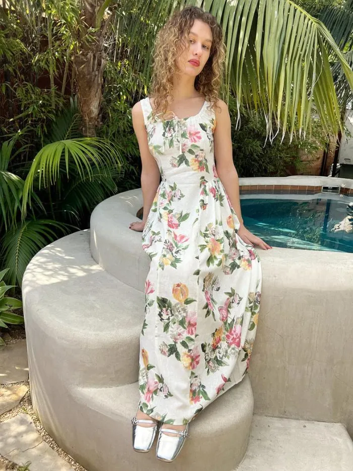 Dresses Shop Lisa Says Gah Shisa Linen Maxi Dress
