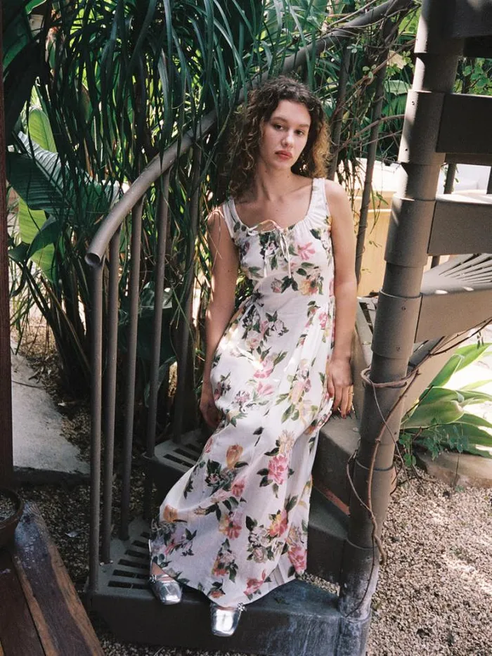 Dresses Shop Lisa Says Gah Shisa Linen Maxi Dress