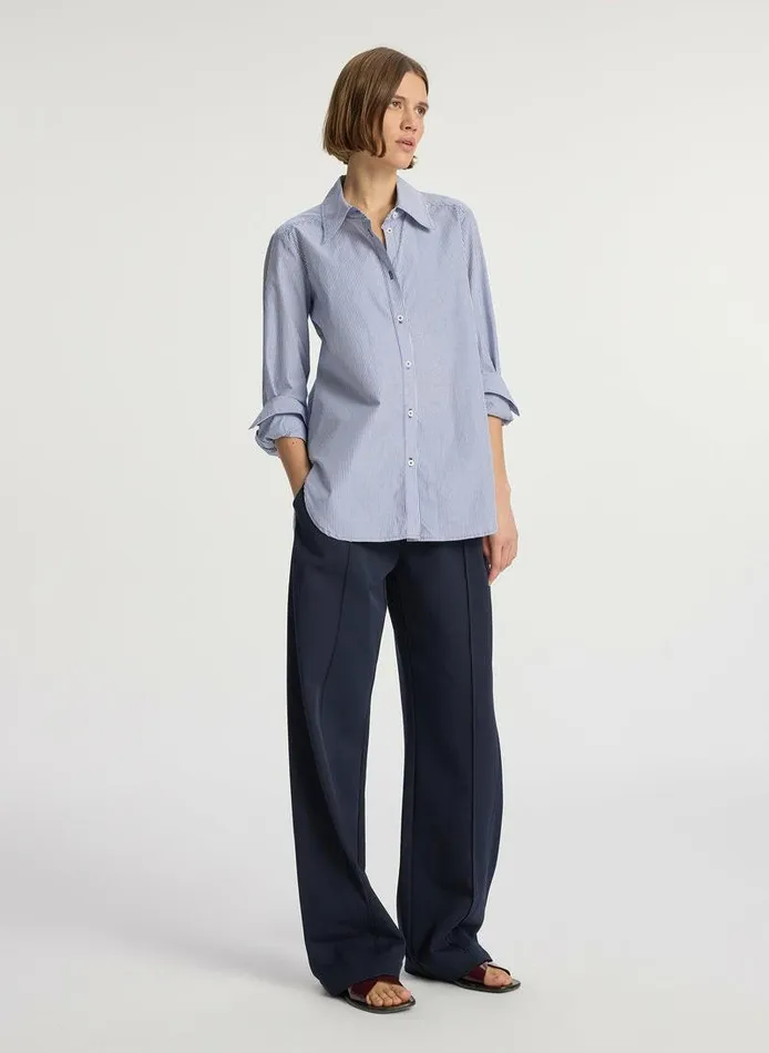 Dresses Women ALC Aiden Striped Cotton Shirt Spring Navywhite