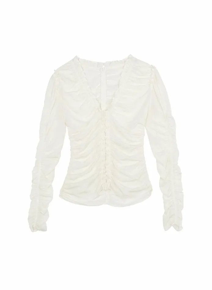 Dresses Women ALC Beckett Silk Top Whisper White Dresses Women ALC Beckett Silk Top Whisper White