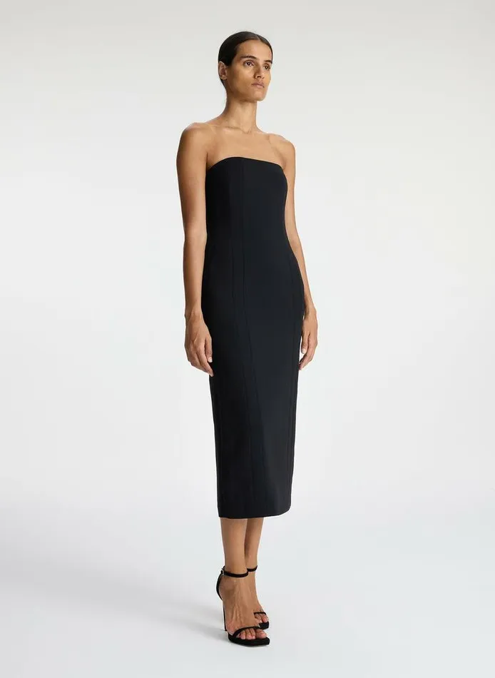 Dresses Women ALC Elizabeth Strapless Midi Dress Black Dresses Women ALC Elizabeth Strapless Midi Dress Black