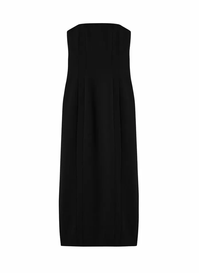 Dresses Women ALC Elizabeth Strapless Midi Dress Black Dresses Women ALC Elizabeth Strapless Midi Dress Black