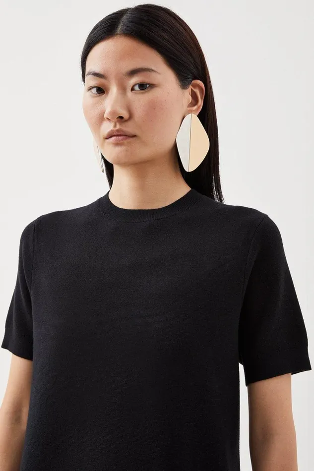 Dresses Women Karen Millen Milano Knit Mini Dress Black