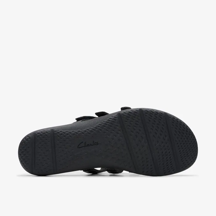 Elizabelle Mae Black Combination Women Clarks Sandals and Flip Flops