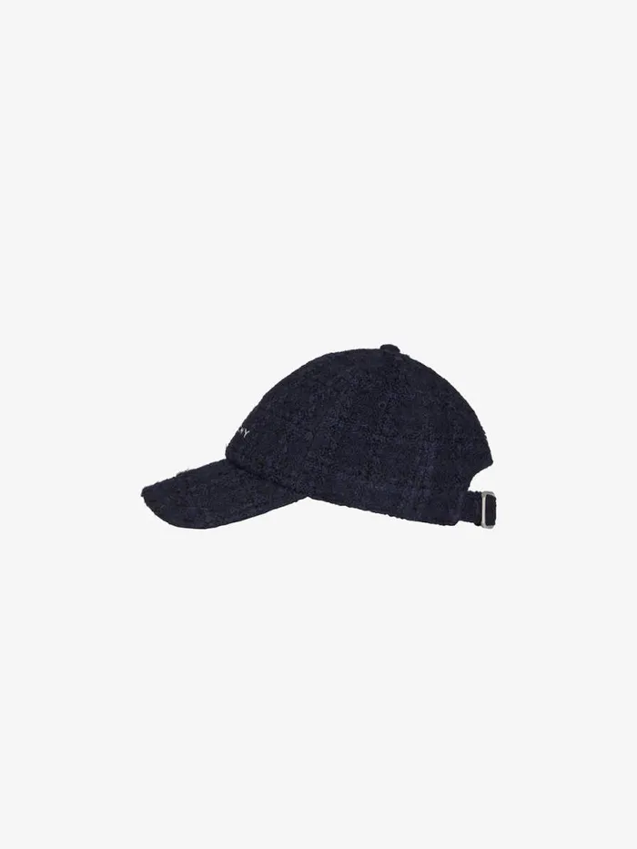 Embroidered Cap In Tweed Dark Blue Women Givenchy Beanies and Caps