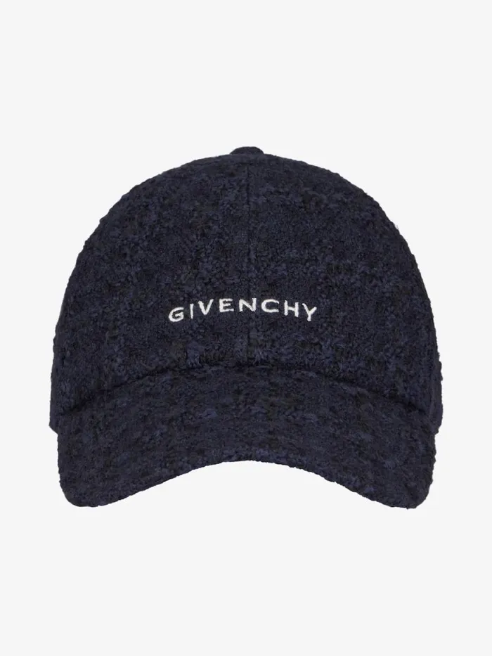 Embroidered Cap In Tweed Dark Blue Women Givenchy Beanies and Caps