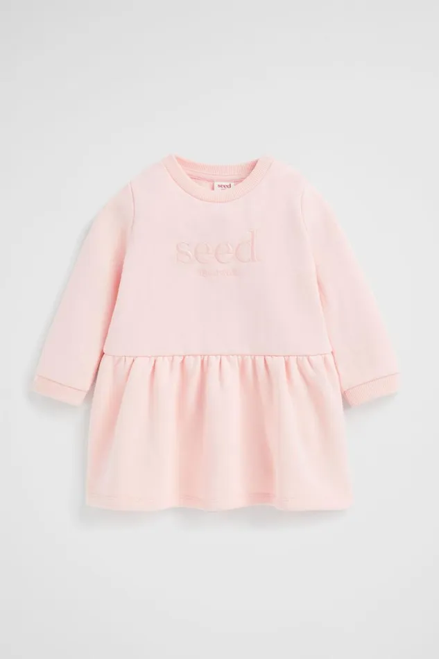 Essentials Baby Seed Heritage Core Logo Dress Dusty Rose
