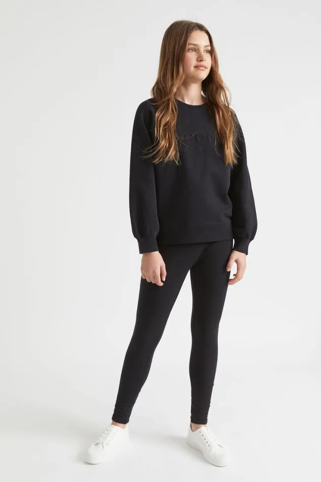 Essentials Teen Girl Seed Heritage Core Yogi Legging Black