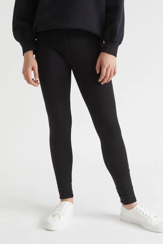 Essentials Teen Girl Seed Heritage Core Yogi Legging Black