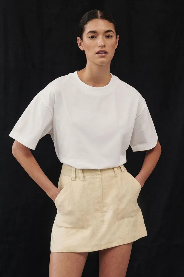 EVA LEMON LINEN SKORT Women DISSH Mini