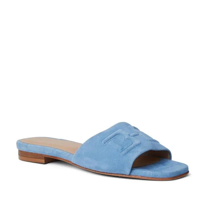FABIA Single Banded Slide LIGHT BLUE SUEDE Women Bruno Magli Sandals and Slides