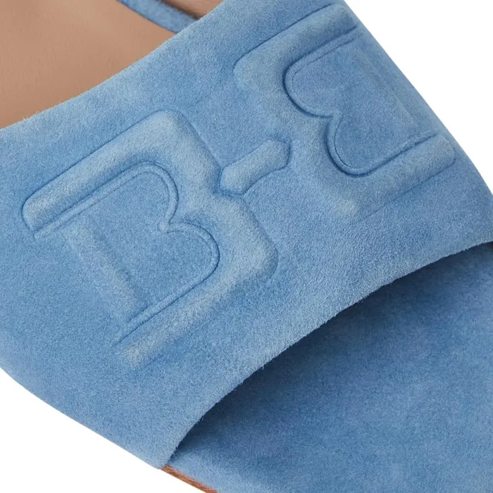 FABIA Single Banded Slide LIGHT BLUE SUEDE Women Bruno Magli Sandals and Slides