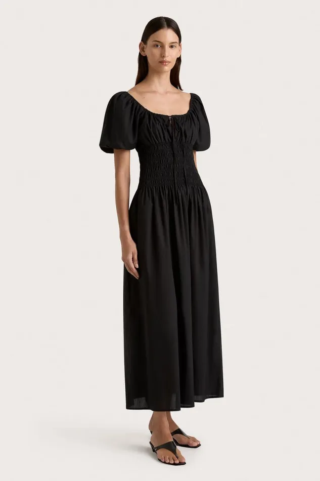 Faithfull The Brand Dresses Beatrice Midi Dress Black 8211 Women Faithfull The Brand Dresses Beatrice Midi Dress Black 8211 Women