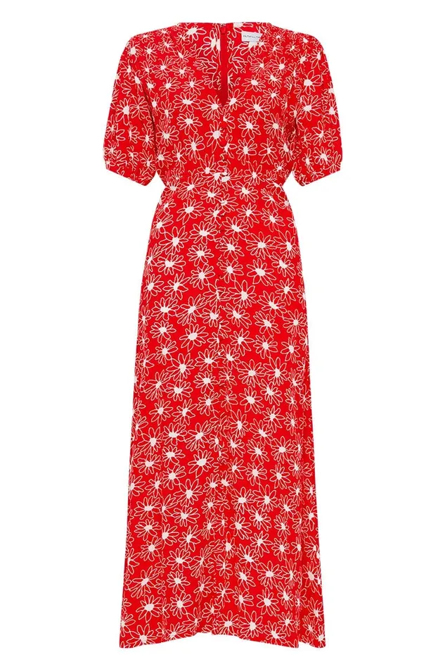Faithfull The Brand Dresses Bellavista Midi Dress La Isla Floral Red Exclusive 8211 Final Sale 8211 Women Faithfull The Brand Dresses Bellavista Midi Dress La Isla Floral Red Exclusive 8211 Final Sale 8211 Women
