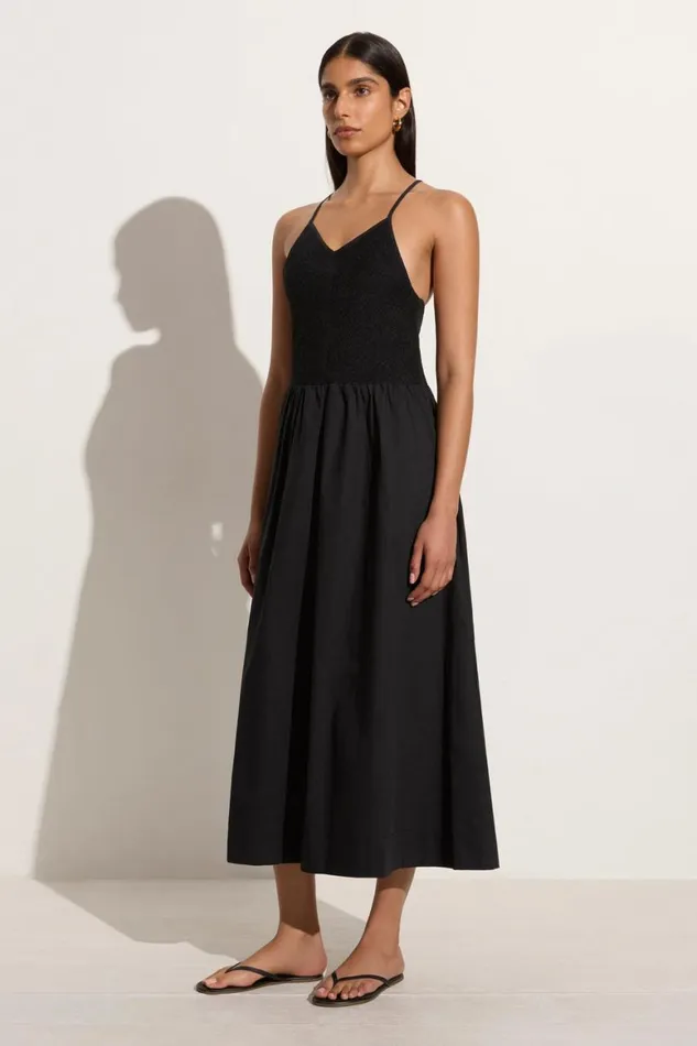 Faithfull The Brand Dresses Camera Midi Dress Black 8211 Women Faithfull The Brand Dresses Camera Midi Dress Black 8211 Women