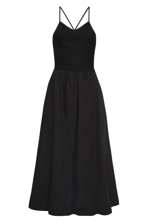 Faithfull The Brand Dresses Camera Midi Dress Black 8211 Women Faithfull The Brand Dresses Camera Midi Dress Black 8211 Women