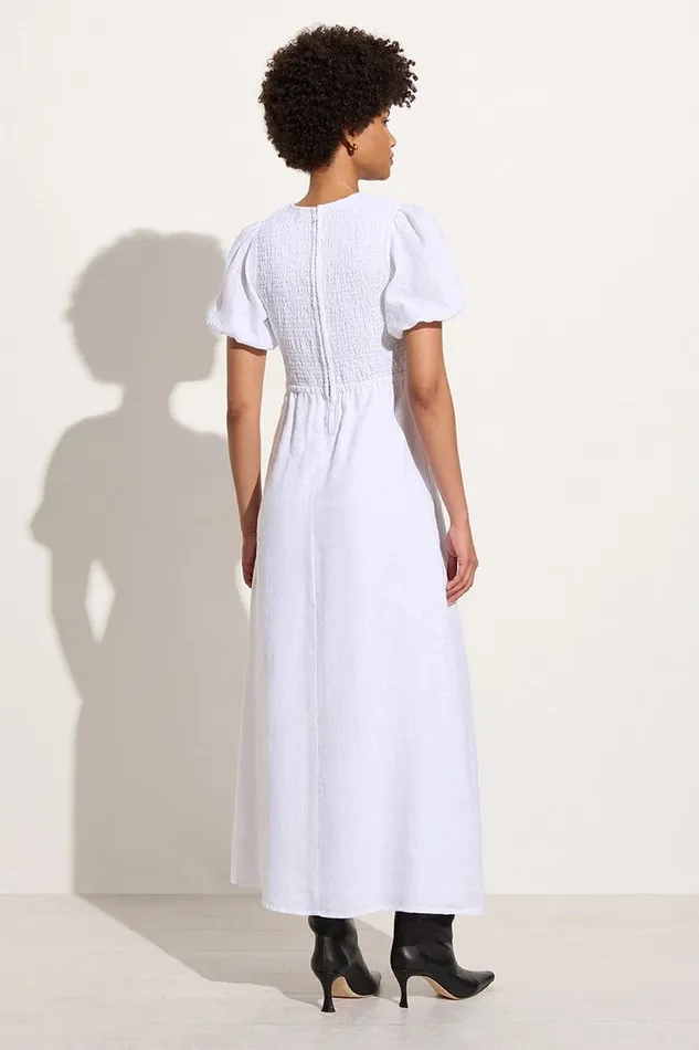 Faithfull The Brand Dresses Gloria Midi Dress White 8211 Final Sale 8211 Women Faithfull The Brand Dresses Gloria Midi Dress White 8211 Final Sale 8211 Women