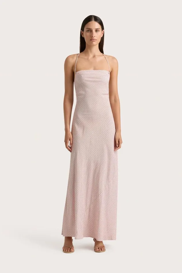 Faithfull The Brand Dresses Lusia Midi Dress Oliander Blush 8211 Women